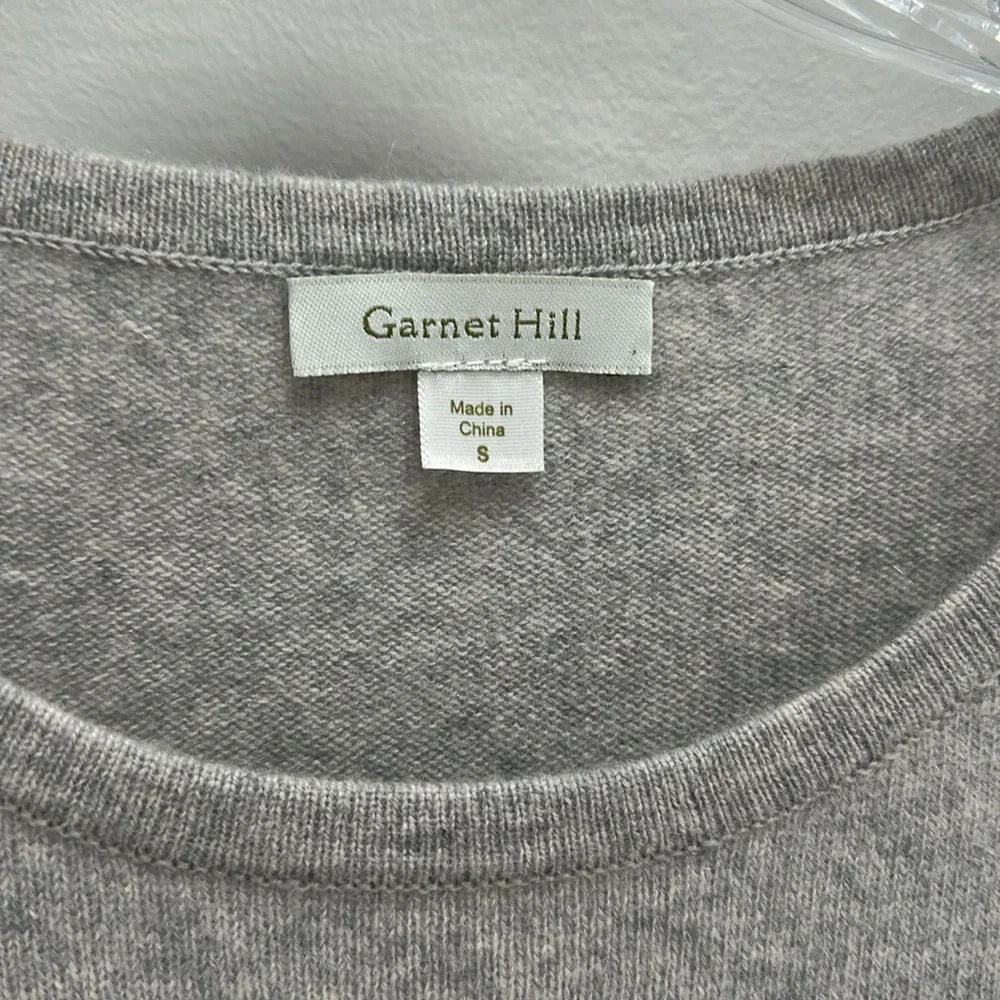 Garnet Hill cashmere Sz Small Short Sleeve baby tee cashmere perfect for fall - Picture 2 of 4
